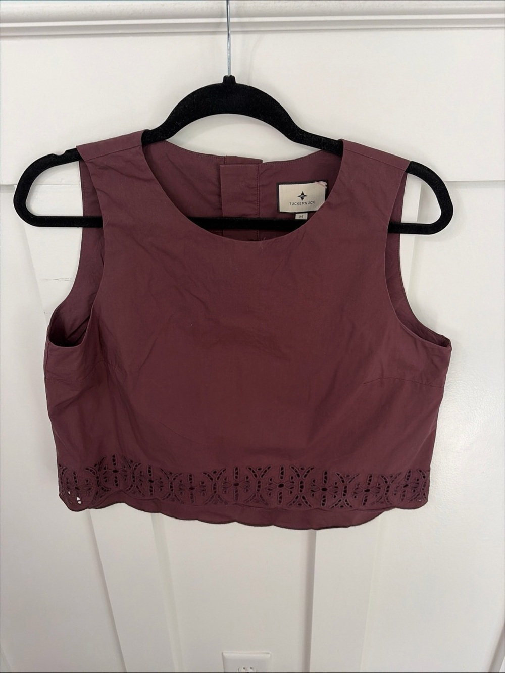 Tuckernuck Laurie Eyelet Crop Top